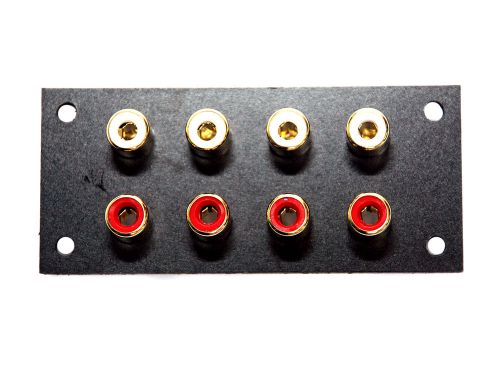 20pc rca jack audio panel set gold plated 8p taiwan for sale