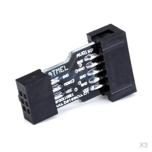 3x 10 Pin to 6 Pin ISP Adapter for AVRISP USBasp STK500