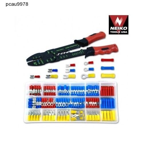 Neiko Solderless Wire Terminal and Connection Kit with Crimping/Wire Stripper