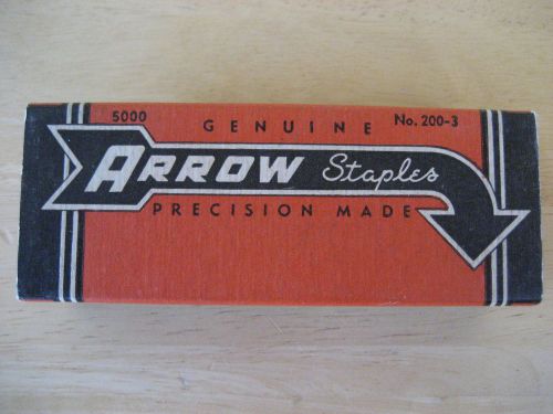 : Arrow staples Vintage in BOX of 5000 standard Fastener Co.  No. 200-3 Brooklyn