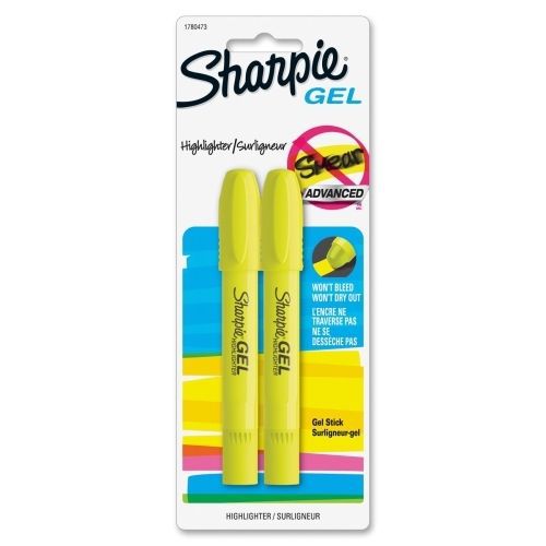 Sharpie Accent Gel Highlighter - Yellow Ink - 2 / Pack - SAN1780473
