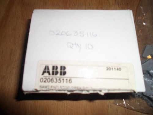 ABB 020635116 TERMINAL BLOCK END (NEW IN BOX) LOT OF 10