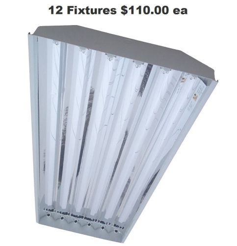 High bay fluorescent 6 lamp t5ho high output - new - (qty 12 fixtures @ $110ea) for sale