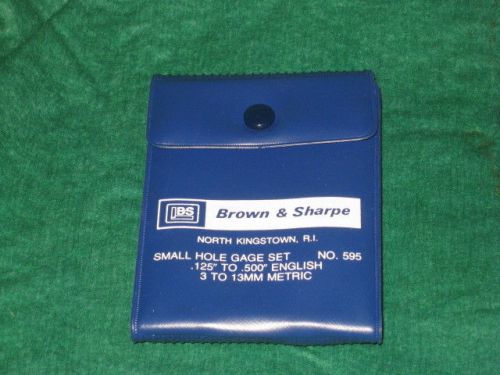 Brown &amp; sharpe small hole gauge set .125&#034; - .500&#034; (3-31mm) model 595 for sale
