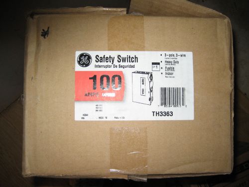 GE DISCONNECT TYPE 1 TH3363 100AMP 600VOLT 3POLE FUSIBLE new