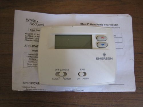 White Rodgers Emerson 1F89-0211 Blue 2&#034; Non-Programmable Heat Pump Thermostat