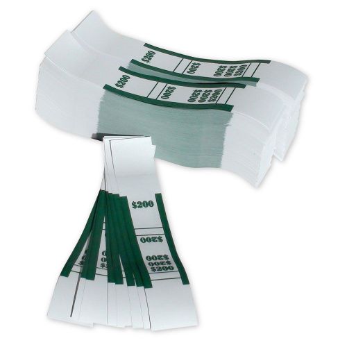MMF 400200 Self-adhesive Currency Straps, Green, $200 In Dollar Bills, 1000