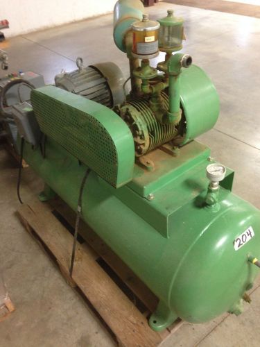 Vacuum pump or air compressor with 100 gallon air receiver tank for sale