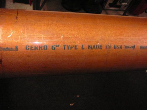 6&#034; copper pipe type l for sale