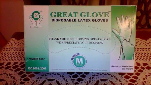 5 Boxes Of Great Glove Latex Powder Free Medium Size (500 PCS)