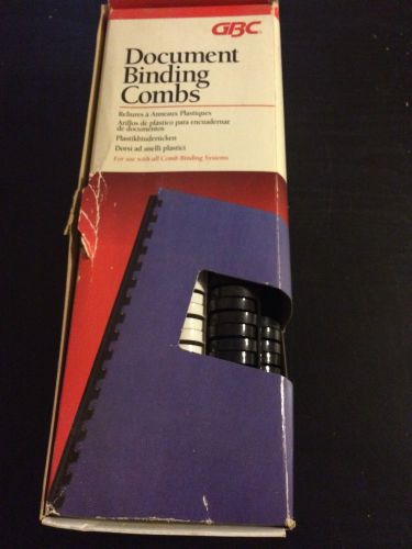 GBC 1&#034; Plastic 19 Ring Presentation Binding Combs WHITE &amp; BLACK