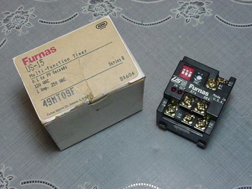 Furnas 49MT09F Multi-Function Timer 0.1 to 90 Seconds 120 VAC Series B NEW!
