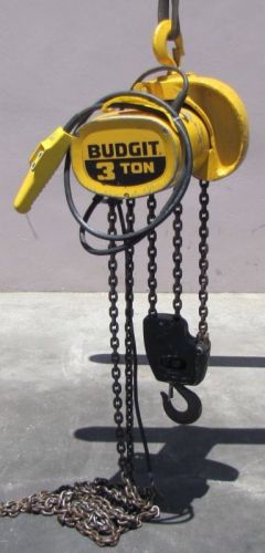 Budgit 3 ton electric chain hoist (230/460v 10 fpm) for sale