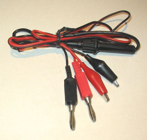 Banana plugs, to croc clips, test leads with fuse,new lot..