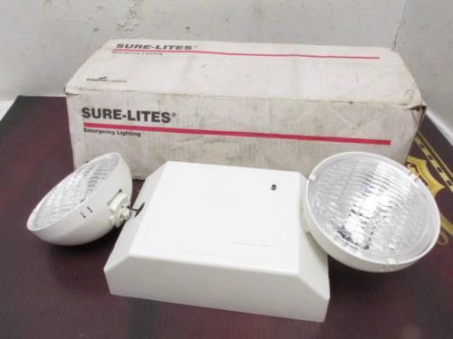 Nos cooper cc2 hard wired commercial emergency light exit sign safety sure-lites for sale