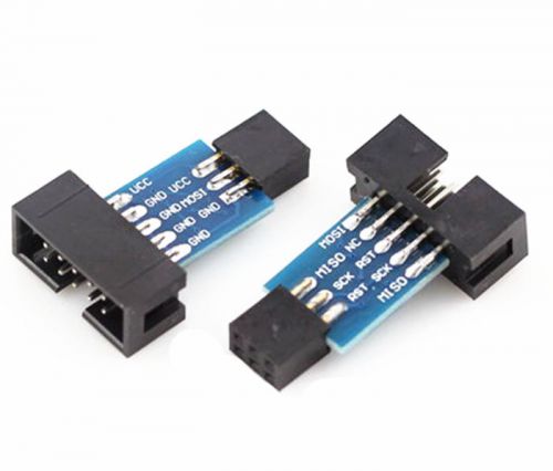 2Pcs 10Pin Convert To Standard 6Pin Adapter Board For ATMEL STK500 AVRISP   USBA