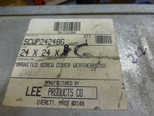 LEE GALVINIZED 24X24 X8 ELECTRIC BOX GASKEt WEATHERPROOF SCREW COVER scwp24248g
