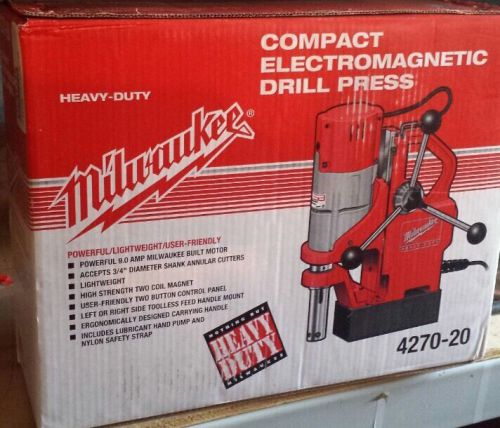 Milwaukee 4270-20 magnetic drill press, 120v with plastic carrying case for sale