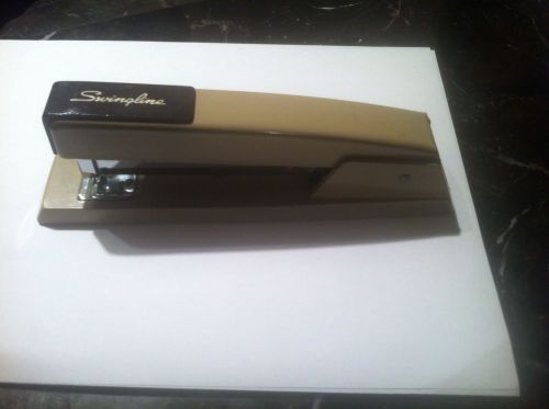Swingline Stapler Model 747 Beige Heavy Made in USA Almost 8 Inches