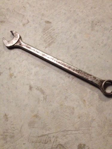 used P &amp; C Tool 2734 combination open end box end wrench 1-1/16&#034; chrome Vintage