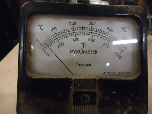 Simpson Pyrometer 0-1000 Farenheit