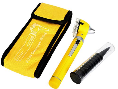 Yellow Mini Otoscope Pocket Fiber Optic Medical Diagnostic