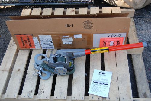 Hubbell a.b. chance 1 ton lever hoist c309-0323 nylon strap new for sale