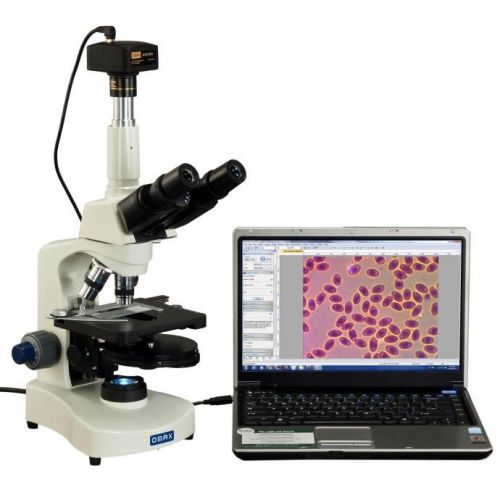 Omax 40-2500x plan phase contrast led reversed trinocular microscope+14mp camera for sale