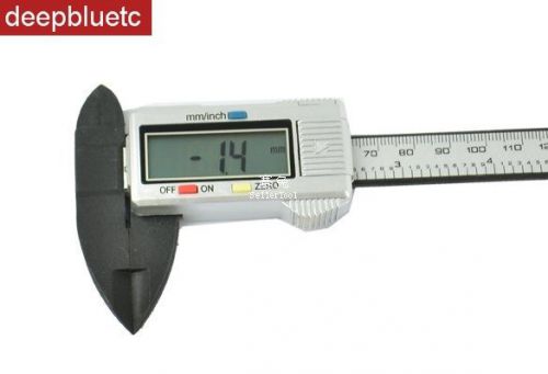 6&#034; 150mm Carbon Fiber Composite Digital LCD Vernier Caliper Measurement 8P1