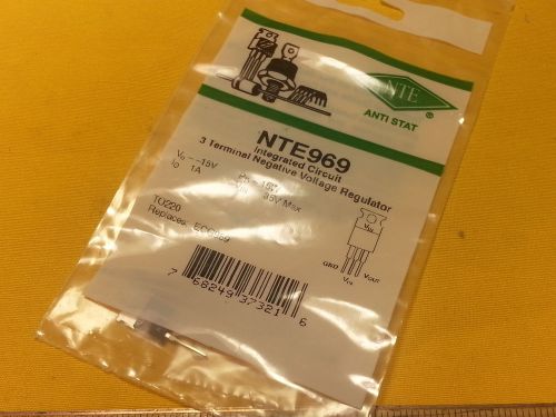 NTE969 3 Terminal Negative Voltage Regulator -15V 15 W TO220 NTE