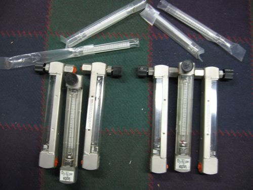 SIX - Schutte and Koerting Lo-Flo Meters - plus replacement tubes - NOS