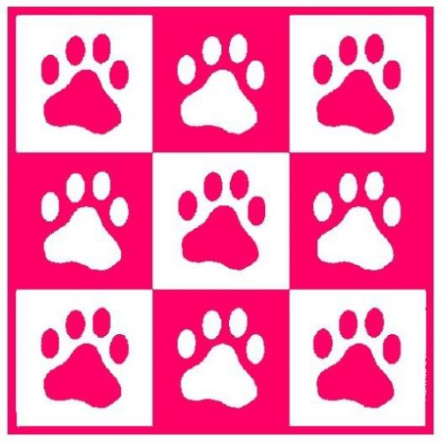 30 Custom Pink Paw Print Art Personalized Address Labels