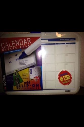 New calendar dry erase board glass coated no stain!! 14&#034; x 11&#034; hanging kit incl for sale