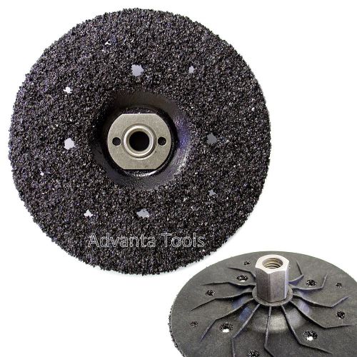 7” Silicon Carbide Abrasive Grinding Disk Wheel w/ 5/8&#034;-11 Adapter – 16 Grit