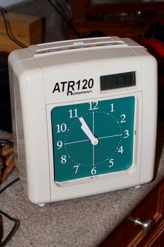 ACROPRINT ATR120 EMPLOYEE PAYROLL TIME CLOCK *Works!  USED! No Front Glass!