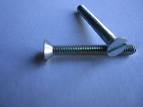 5-40 x 1&#034;  Machine Screws Zinc Coated Steel Flat Head Slotted (200)