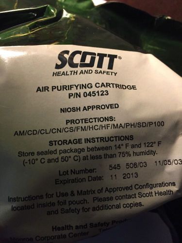 Scott Air Purifying Cartridge P/n 045123