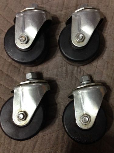 SET OF 4 - WAGNER LOW PROFILE MEDIUM DUTY CASTERS – 1F5903027000106 - USED