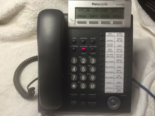 Panasonic KX-NT343-B KX-NT343 Black IP Phone 3 Line Refurbished