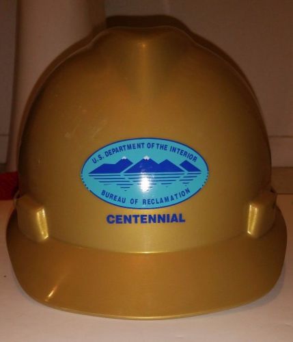 Hoover Dam Hard Hat 2002 Centennial Special Edition Gold With Flag - Medium-
							
							show original title