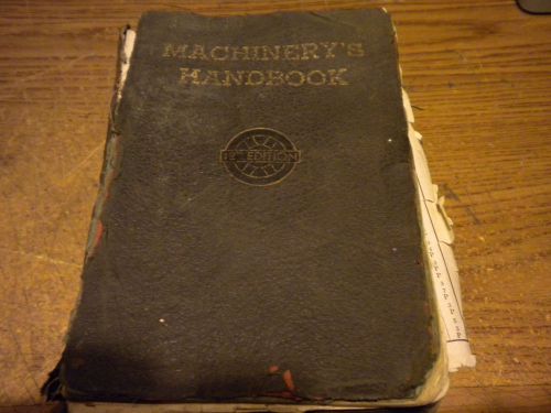 VINTAGE 1944 MACHINERY&#039;S HANDBOOK 12TH EDITION MACHINE SHOP BOOK MANUAL