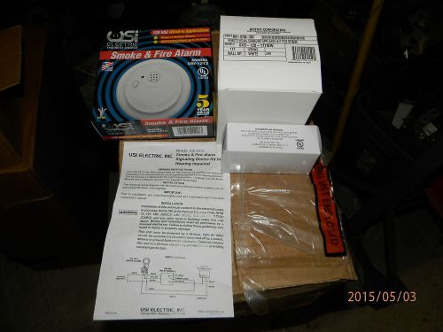 USI hearing impaired smoke detector horn strobe kit