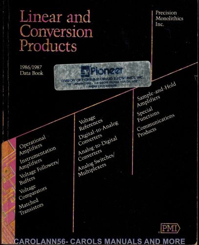 PMI Data Book 1986-1987 Linear and Conversion Products