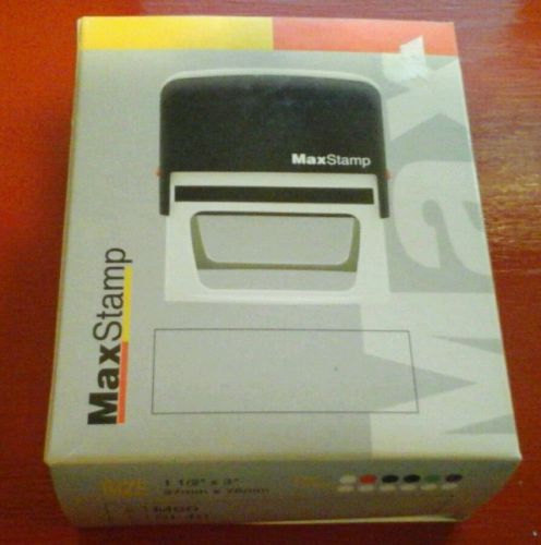 Max stamp m60 self inking 1 1/2&#034; x 3&#034; stamps scanned date time initials