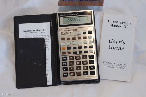 Construction Master II Calculator, User&#039;s guide, leather Case &amp; Box - Mint Cond.