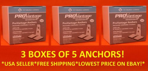 3 Packs of NEW Pittsburgh Corning ProVantage Anchors (5-Pack) for 8&#034; Glass Block