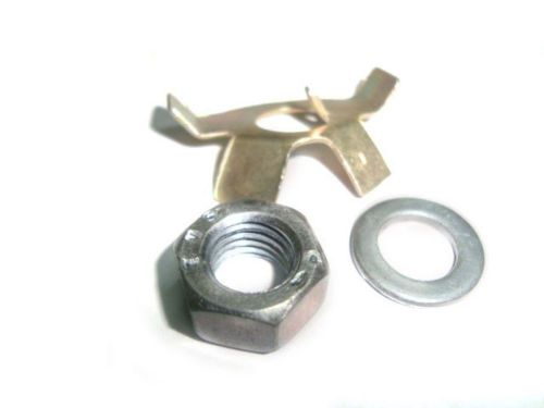 For Vespa Gearbox External Tab Washer &amp; Nut + Plain Washer