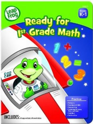 LeapFrog Ready for 1st Grade Math Workbook with 60 Pages and 60 Reward Stickers