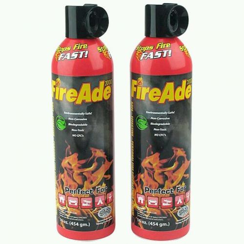 Fireade 2000 Fire Extinguisher 16 oz Qty 2 Fire Ade Class A &amp; B Fires NEW
