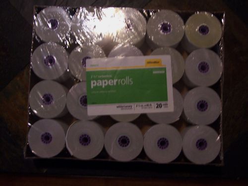 2 1/4&#034; x 85 ft. One package  of 2 Ply Paper, 20 Rolls
